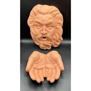 Vintage Scioto Mold Red Wear Handmade 2 Piece North Wind Blowing Santa?